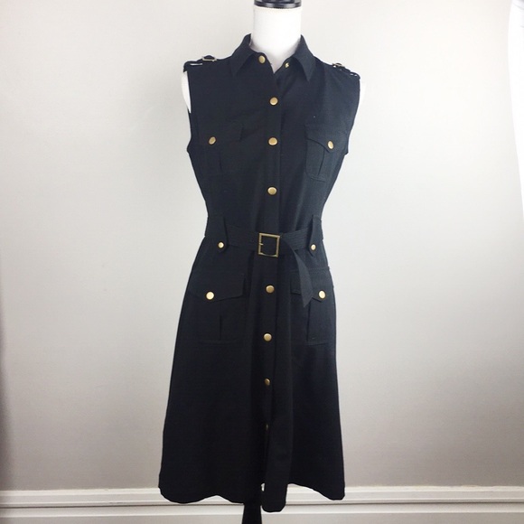 Calvin Klein Dresses & Skirts - Calvin Klein Black Gold Button Down Dress
